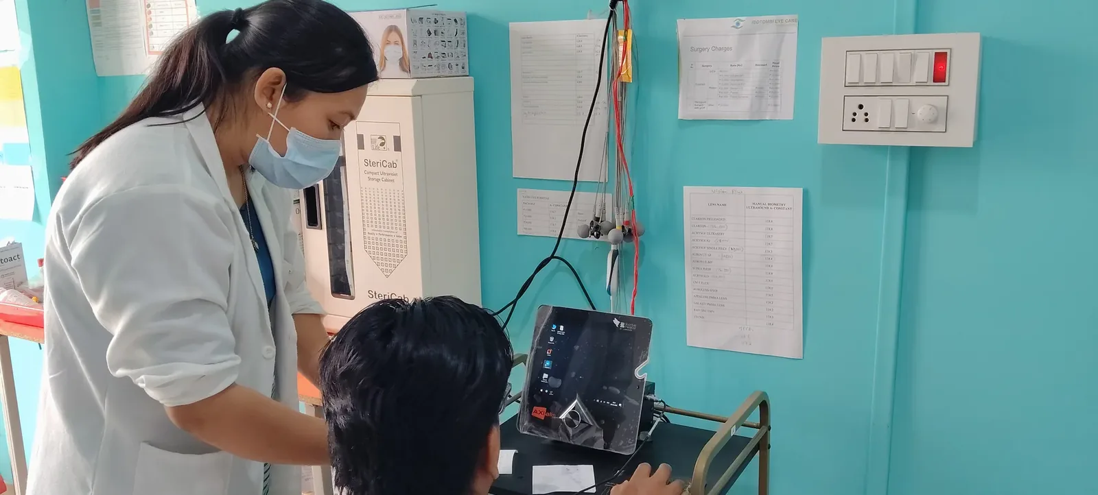 Patient interaction at Ibotombi Eye Care